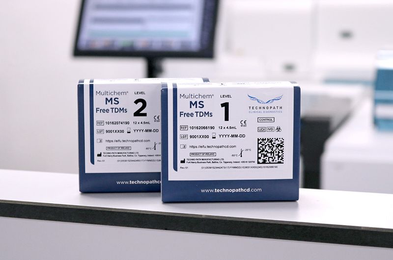 Multichem MS Free TDMs  third-party consolidated Mass Spectrometry therapeutic drugs QC.